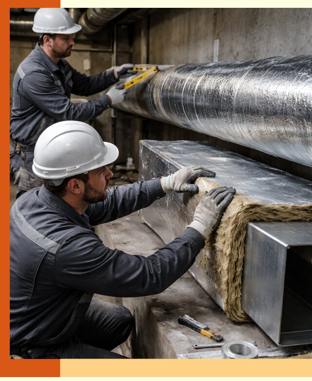 Профессиональное утепление воздуховодов и теплоизоляция в Североуральске