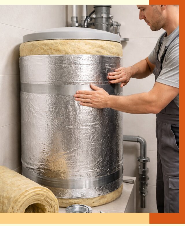 Утепление бойлера в Североуральске от 4635 руб. под ключ | Утепление ППУ | ТепломастерСву