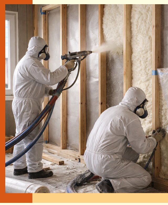 Утепление каркасной стены ППУ в Североуральске для домов и коттеджей