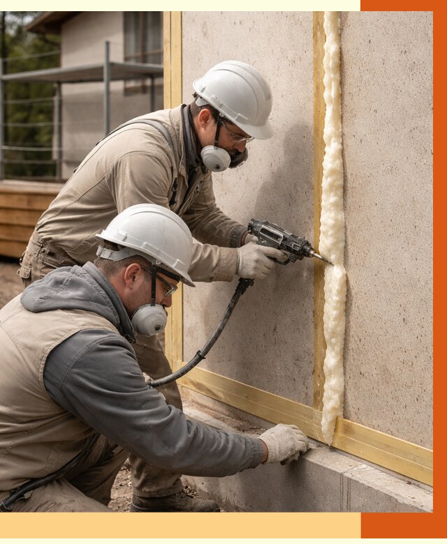 Утепление сип панелей ППУ в Североуральске от 4944 руб. под ключ | ТепломастерСву