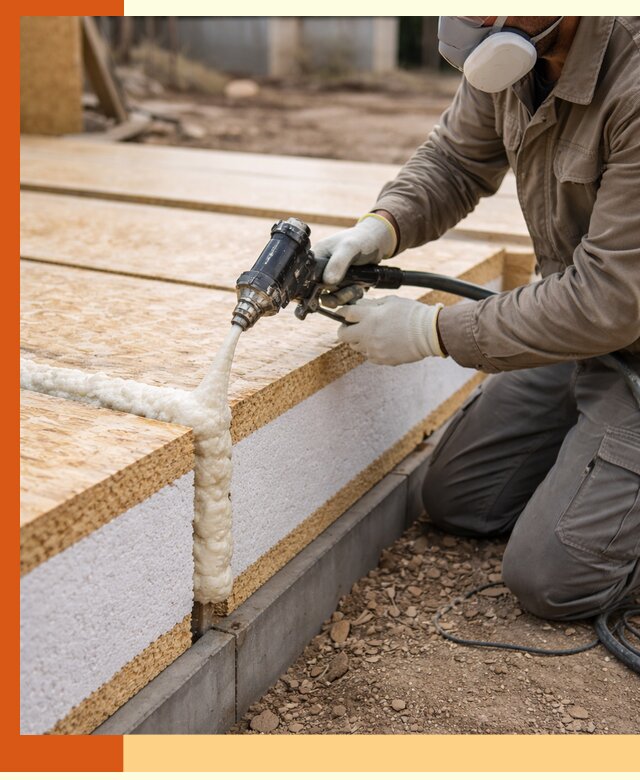 Утепление СИП-панелей пенополиуретаном (ППУ) в Североуральске