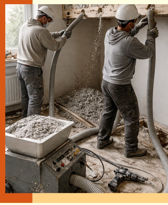 Заполнение пустот перекрытий пеной и наполнителями в Североуральске