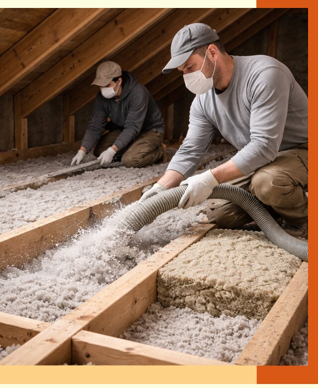 Заполнение полостей чердачного перекрытия в Североуральске от 4635 руб. | ТепломастерСву