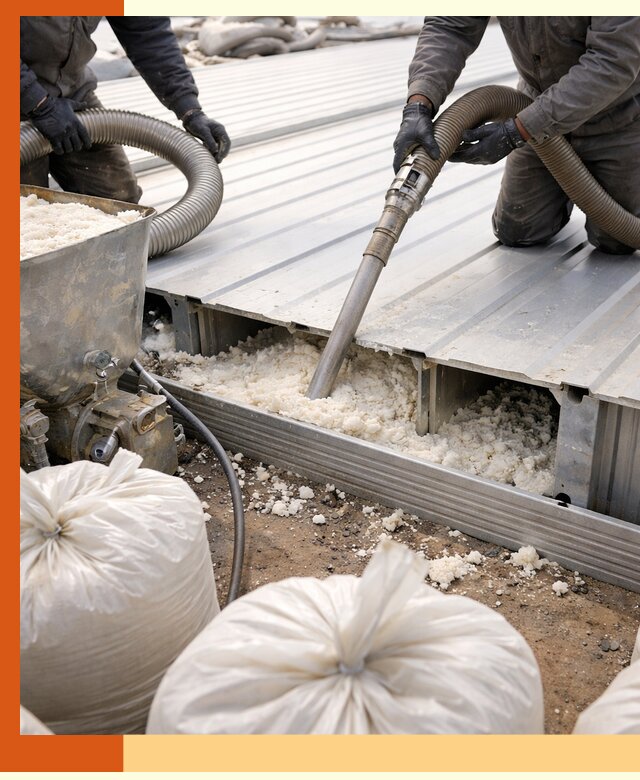 Заполнение пустот кровельных панелей пенными и мокрыми герметиками в Североуральске