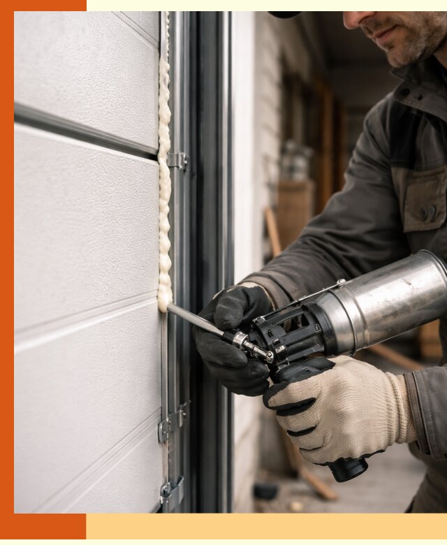 Заполнение пустот ворот в Североуральске профессионально и герметично