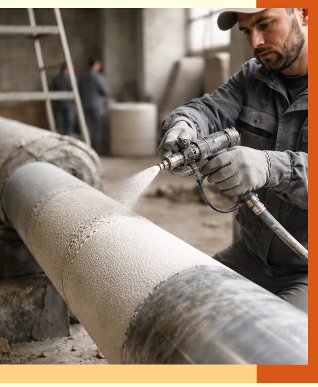 Утепление труб жидкой теплоизоляцией в Североуральске от 7726 руб. под ключ | ТепломастерСву