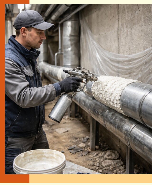 Утепление труб жидкой теплоизоляцией в Североуральске