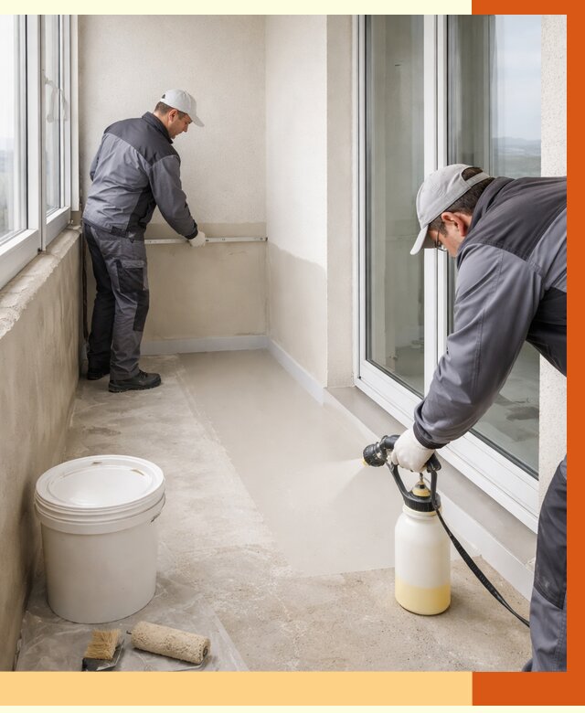 Утепление балкона жидкой теплоизоляцией в Североуральске от 5923 руб./м2 | ТепломастерСву