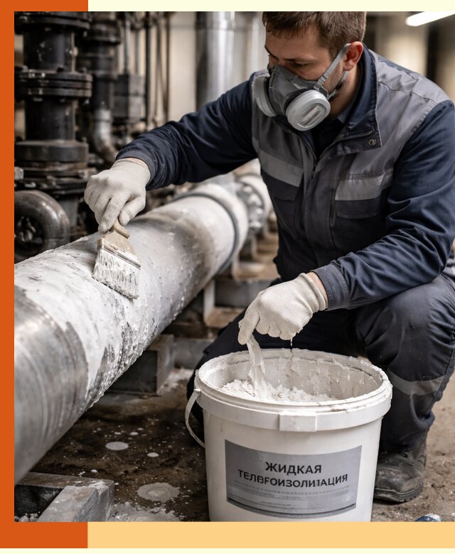 Утепление оборудования жидкой теплоизоляцией в Североуральске