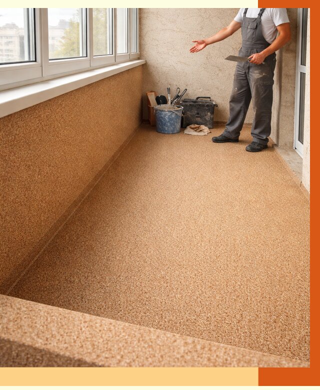 Утепление балкона жидкой пробкой в Североуральске от 3760 руб/м² под ключ | ТепломастерСву