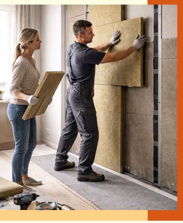 Профессиональная шумоизоляция квартиры в Североуральске от 7726 руб. за м2 | ТепломастерСву