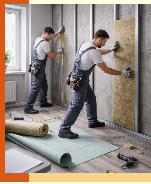 Шумоизоляция квартиры под ключ в Североуральске — профессионально и гарантированно