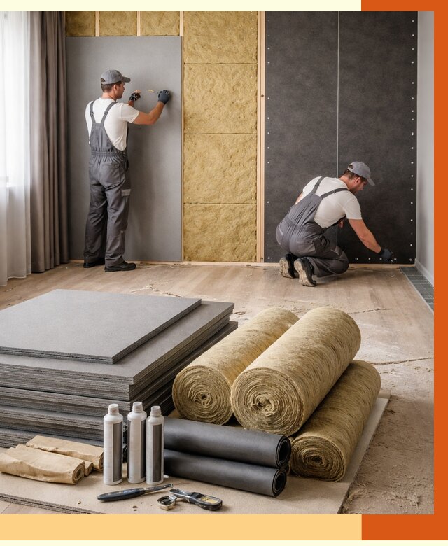 Шумоизоляция дома в Североуральске от 4635 руб/м2 — комплексная звукоизоляция под ключ | ТепломастерСву