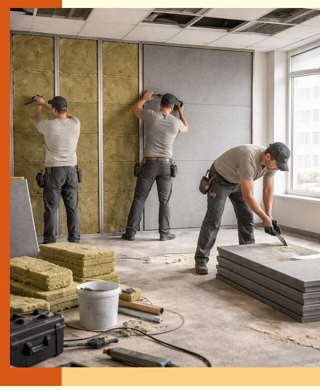 Профессиональная шумоизоляция офисов в Североуральске для комфорта сотрудников