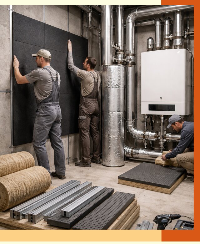 Шумоизоляция котельной в Североуральске от 6696 руб. под ключ | Профессиональная звукоизоляция — ТепломастерСву