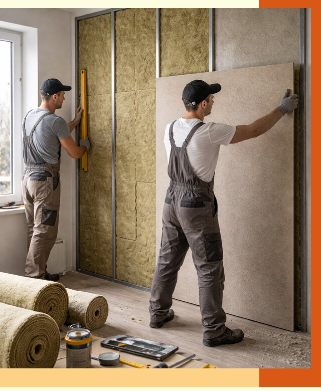 Шумоизоляция стен в Североуральске от 4635 руб/м2 — звукоизоляция стен под ключ | ТепломастерСву