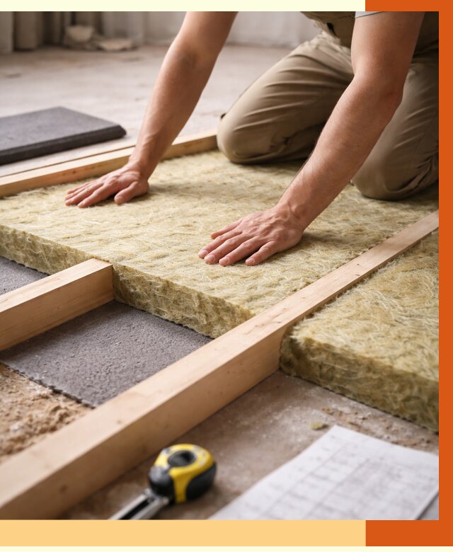 Шумоизоляция пола в Североуральске от 1288 руб./м² — профессиональная звукоизоляция | ТепломастерСву