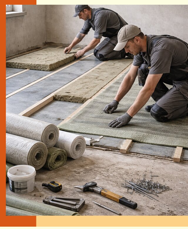 Шумоизоляция пола в Североуральске — профессиональная звукоизоляция помещений