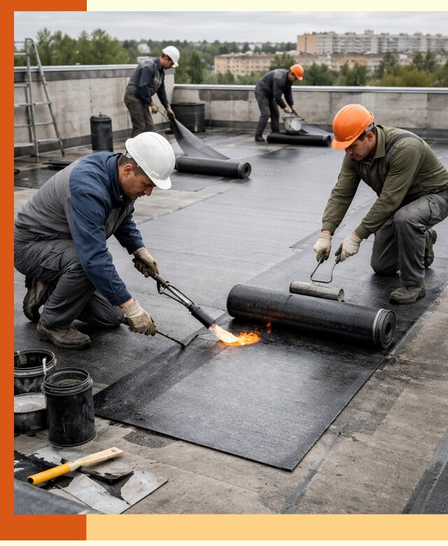 Профессиональная гидроизоляция плоской кровли в Североуральске