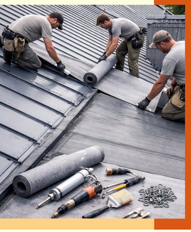 Гидроизоляция металлической кровли полимочевиной в Североуральске от 8756 руб. | ТепломастерСву