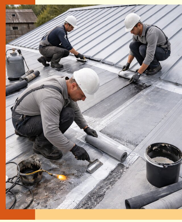 Гидроизоляция металлической кровли с гарантией в Североуральске