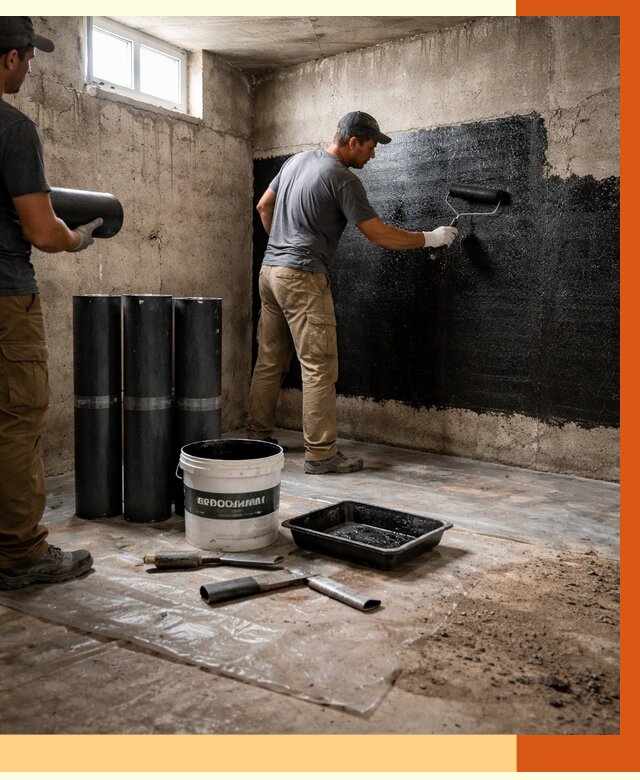 Гидроизоляция подвала в Североуральске от 3605 руб. под ключ | Профессионально — ТепломастерСву