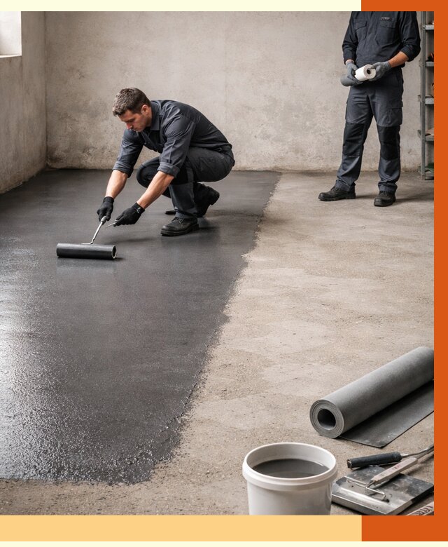 Гидроизоляция гаражного пола в Североуральске от 3605 руб./м² — ТепломастерСву профессионально