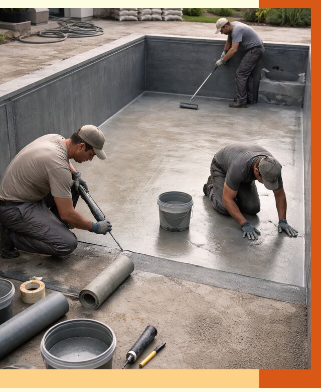 Профессиональная гидроизоляция бассейна в Североуральске от 6696 руб. за м2 | ТепломастерСву