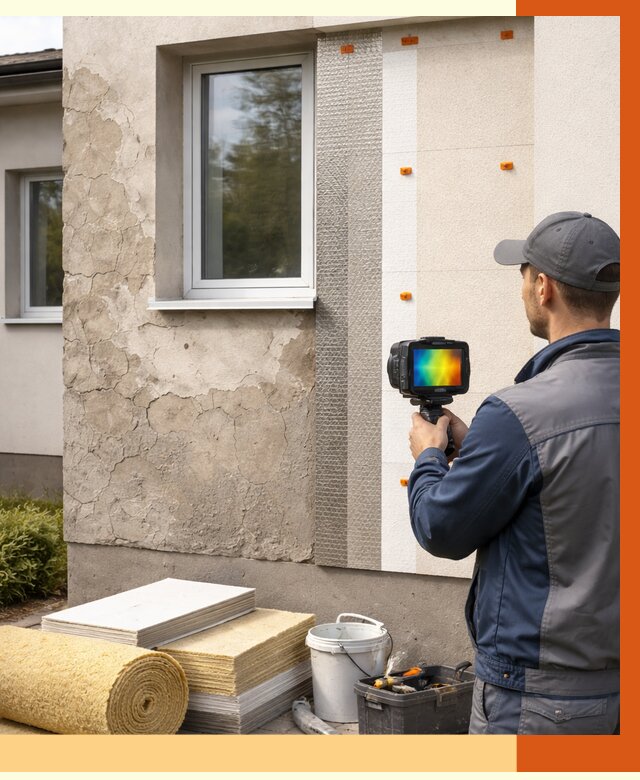 Тепловизионное обследование фасада в Североуральске от 4635 руб. под ключ | ТепломастерСву