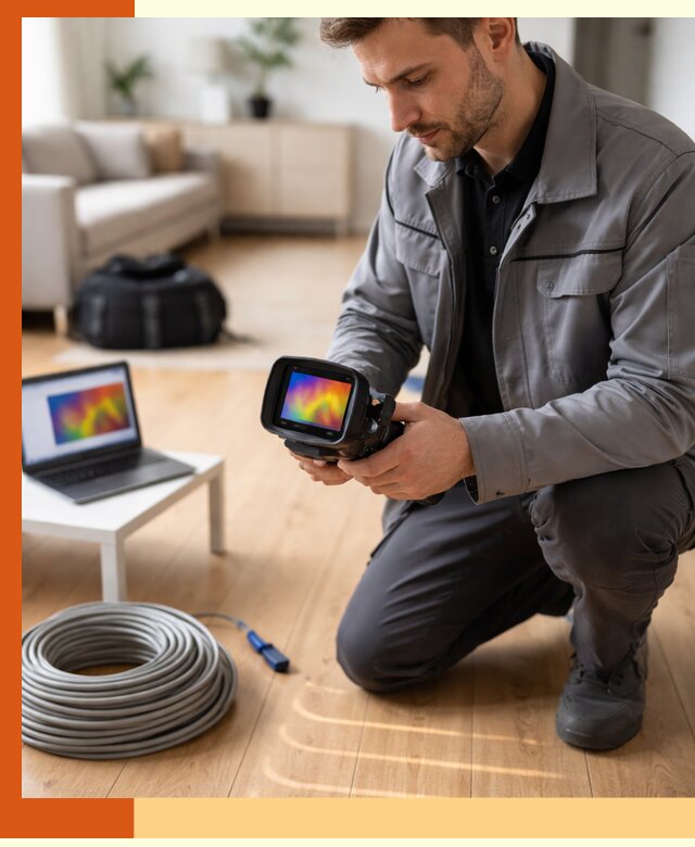 Тепловизионное обследование тёплого пола в Североуральске для точной диагностики