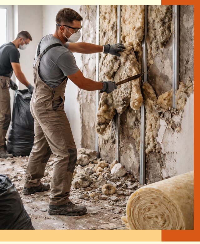 Демонтаж старого утеплителя в Североуральске от 3605 руб. — работы под ключ | ТепломастерСву