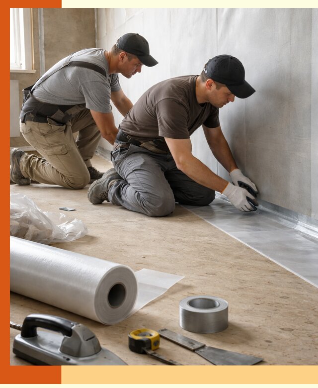 Монтаж пароизоляции для дома и помещений в Североуральске