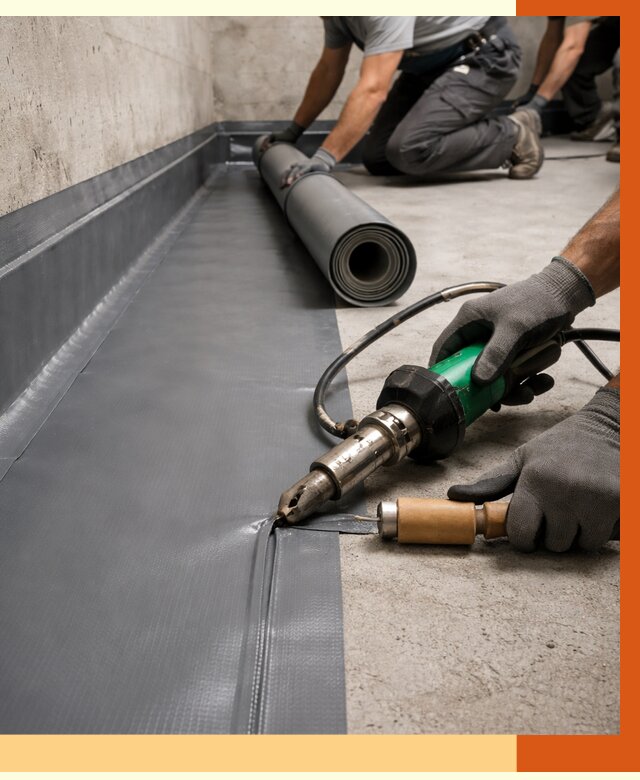 Монтаж гидроизоляционной мембраны в Североуральске от 1025 руб/м2 | ТепломастерСву