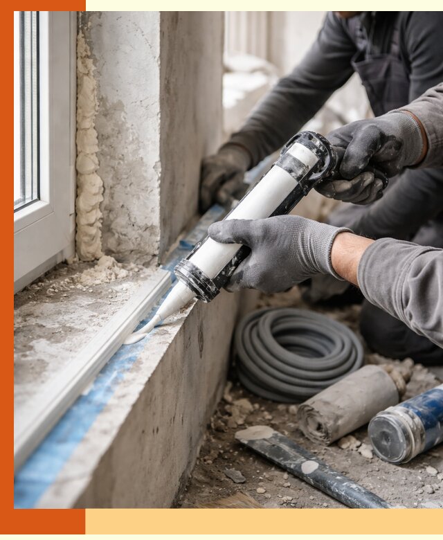 Герметизация стыков и примыканий зданий в Североуральске