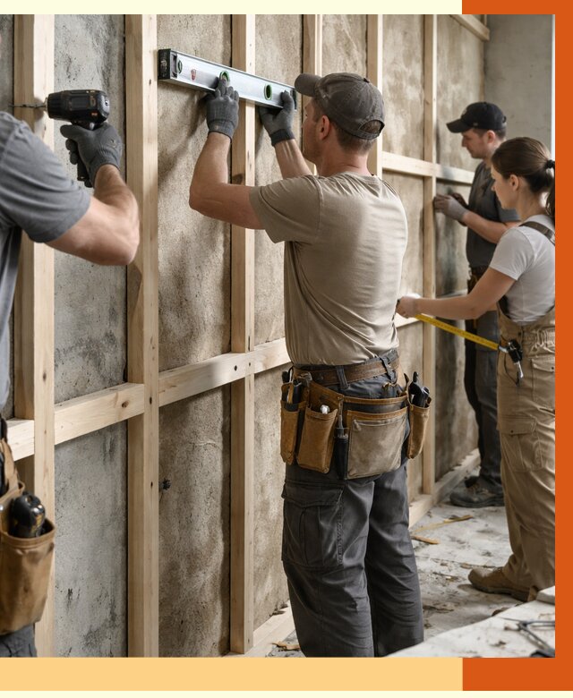 Монтаж обрешетки под утепление в Североуральске от 1185 руб/м² | Заказать у ТепломастерСву