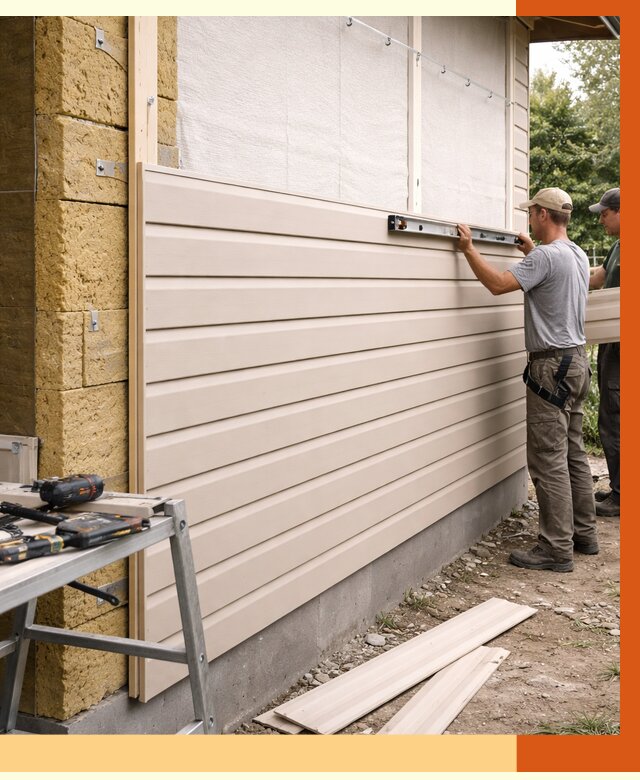 Монтаж сайдинга после утепления в Североуральске от 1906 руб. — обшивка и облицовка | ТепломастерСву